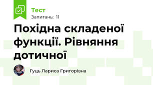 Похідна складеної функції. Рівняння дотичної