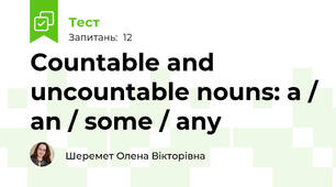 Countable and uncountable nouns: a / an / some / any 