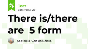 There is/there are  5 form
