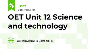  OET Unit 12 Science and technology