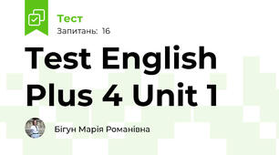 Test English Plus 4 Unit 1