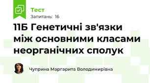 11Б Генетичні зв'язки між основними класами неорганічних сполук