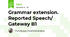 Grammar extension. Reported Speech/ Gateway B1