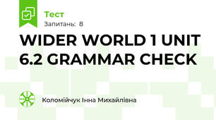 WIDER WORLD 1 UNIT 6.2 GRAMMAR CHECK