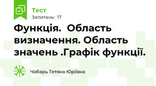  Функція.  Область визначення. Область значень .Графік функції.