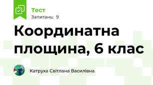  Координатна площина, 6 клас