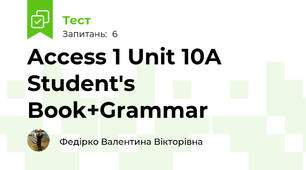 Access 1 Unit 10A Student's Book+Grammar