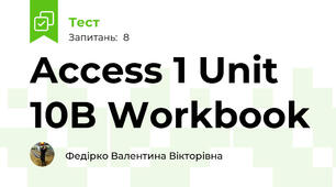 Access 1 Unit 10B Workbook