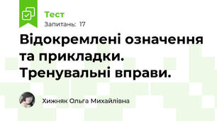 Відокремлені означення та прикладки. Тренувальні вправи.