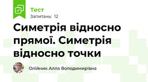 Симетрія відносно прямої. Симетрія відносно точки