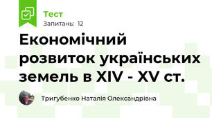 Економічний розвиток українських земель в XIV - XV ст. 