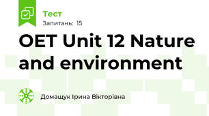 OET Unit 12 Nature and environment 