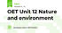 OET Unit 12 Nature and environment