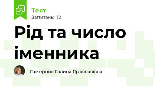 Рід та число іменника