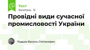 Провідні види сучасної промисловості України