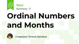 Ordinal Numbers and Months