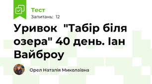 Уривок  "Табір біля озера" 40 день. Іан Вайброу