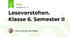Leseverstehen. Klasse 6. Semester II