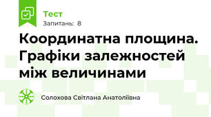 Координатна площина. Графіки залежностей між величинами