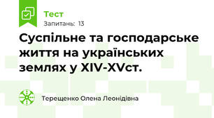 Суспільне та господарське життя на українських землях у ХІV-XVст.