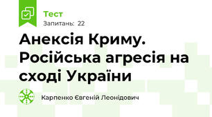 Анексія Криму. Російська агресія на сході України