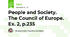 People and Society. The Council of Europe. Ex. 2, p.235