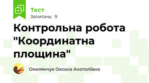 Контрольна робота "Координатна площина"