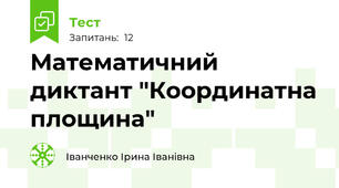 Математичний диктант "Координатна площина"