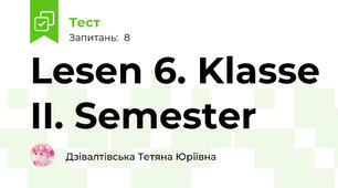 Lesen 6. Klasse II. Semester 