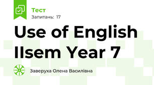 Use of English IIsem Year 7