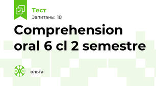 Comprehension oral 6 cl 2 semestre
