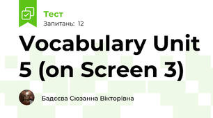 Vocabulary Unit 5 (on Screen 3)