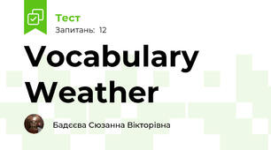 Vocabulary Weather