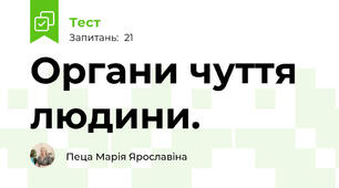 Органи чуття людини.