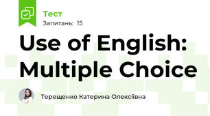 Use of English: Multiple Choice