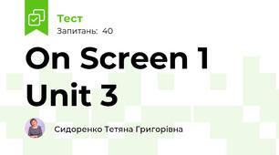 On Screen 1 Unit 3