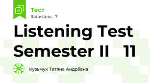  Listening Test Semester II   11  