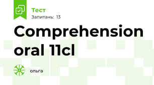 Comprehension oral 11cl