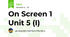 On Screen 1 Unit 5 (I)