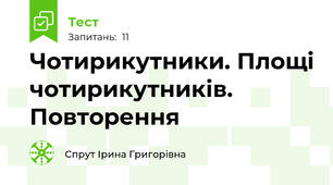 Чотирикутники. Площі чотирикутників. Повторення