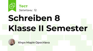Schreiben 8 Klasse II Semester
