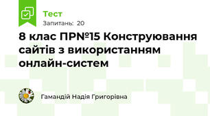 8 клас ПР№15 Конструювання сайтів з використанням онлайн-систем