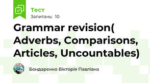 Grammar revision( Adverbs, Comparisons, Articles, Uncountables)
