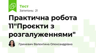 Практична робота 11"Проєкти з розгалуженнями"