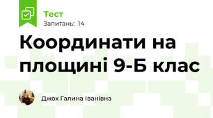 Координати на площині 9-Б клас