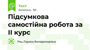  Підсумкова самостійна робота за ІІ курс