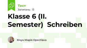  Klasse 6 (II. Semester)  Schreiben