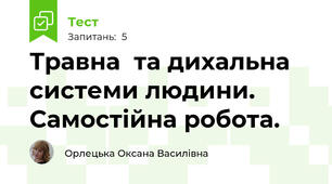 Травна  та дихальна системи людини. Самостійна робота.