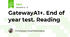 GatewayA1+. End of year test. Reading
