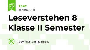 Leseverstehen 8 Klasse II Semester